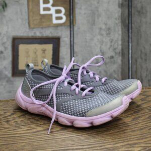 Easy Spirit Womens Lace Up E360 Espreinvent Sneakers Purple Gray 6.5M